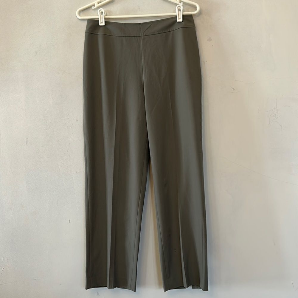 Talbots Olive Green Straight-Leg Pull-On Pants